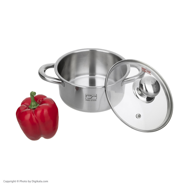 قابلمه پارس استیل مدل سه لایه کد 160 سایز 16