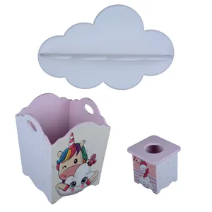 سیسمونی اتاق کودک مدل ابر دخترانه مجموعه 3 عددی