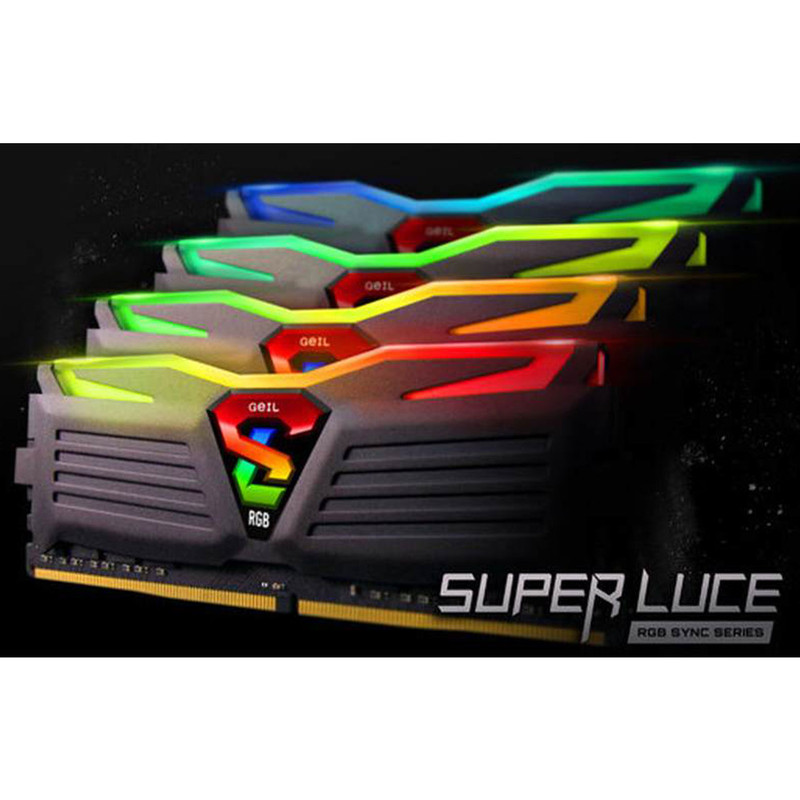 رم دسکتاپ DDR4 تک کاناله 2400 مگاهرتز CL17 گیل مدل SUPER LUCE RGB ظرفیت 4 گیگابایت