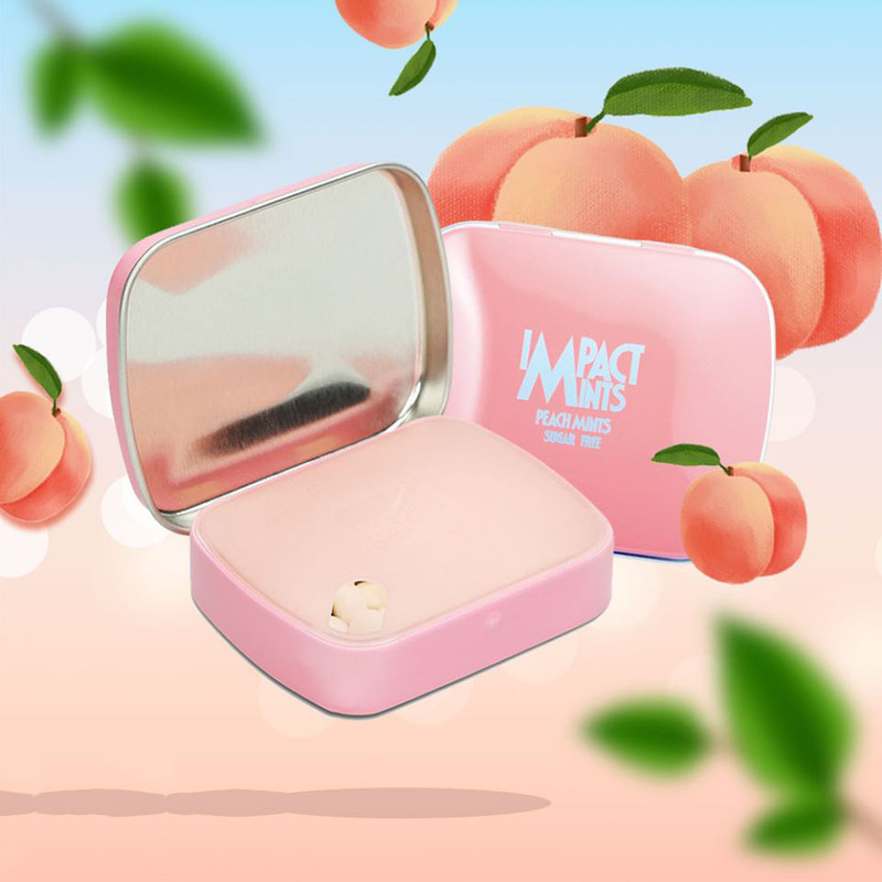قرص خوشبوکننده دهان ایمپکت مینتز مدل Peach Mints وزن 14 گرم