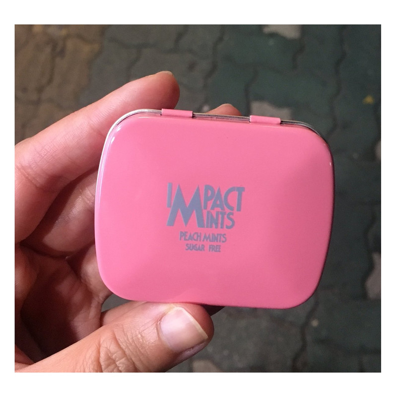 قرص خوشبوکننده دهان ایمپکت مینتز مدل Peach Mints وزن 14 گرم