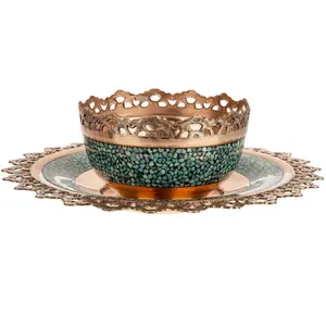 ست کاسه و بشقاب فیروزه کوبی کد 556