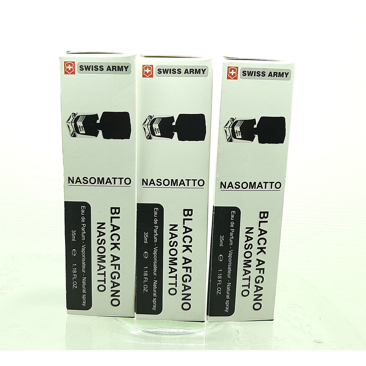 عطر جیبی مردانه سوئیس آرمی مدل بلک افغان حجم 35 میلی لیتر مجموعه 3 عددی