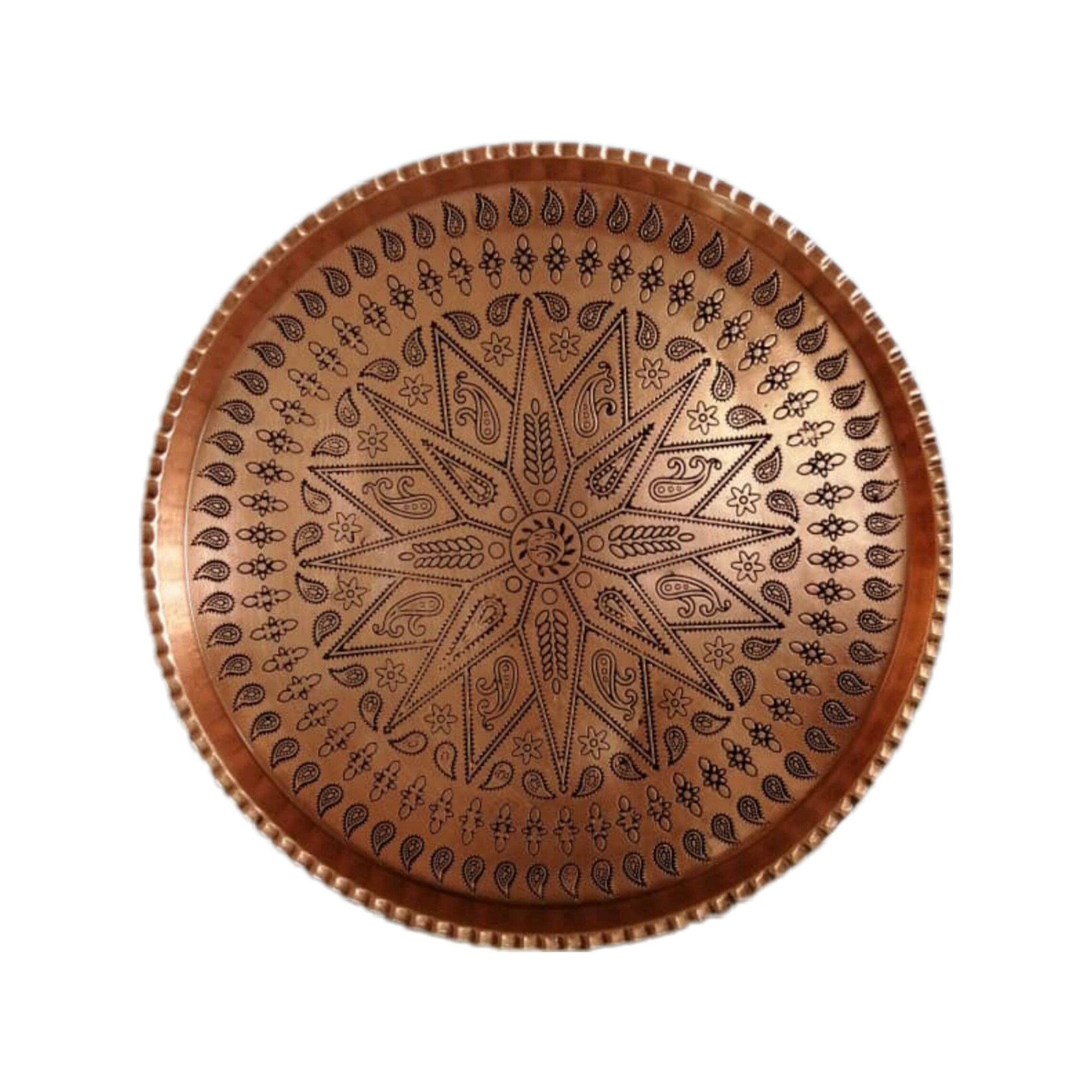 سینی مسی طرح گرد