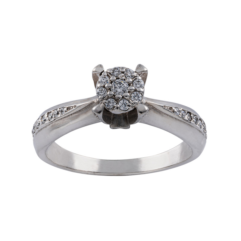 انگشتر طلا 18 عیار جواهری سون مدل 2041