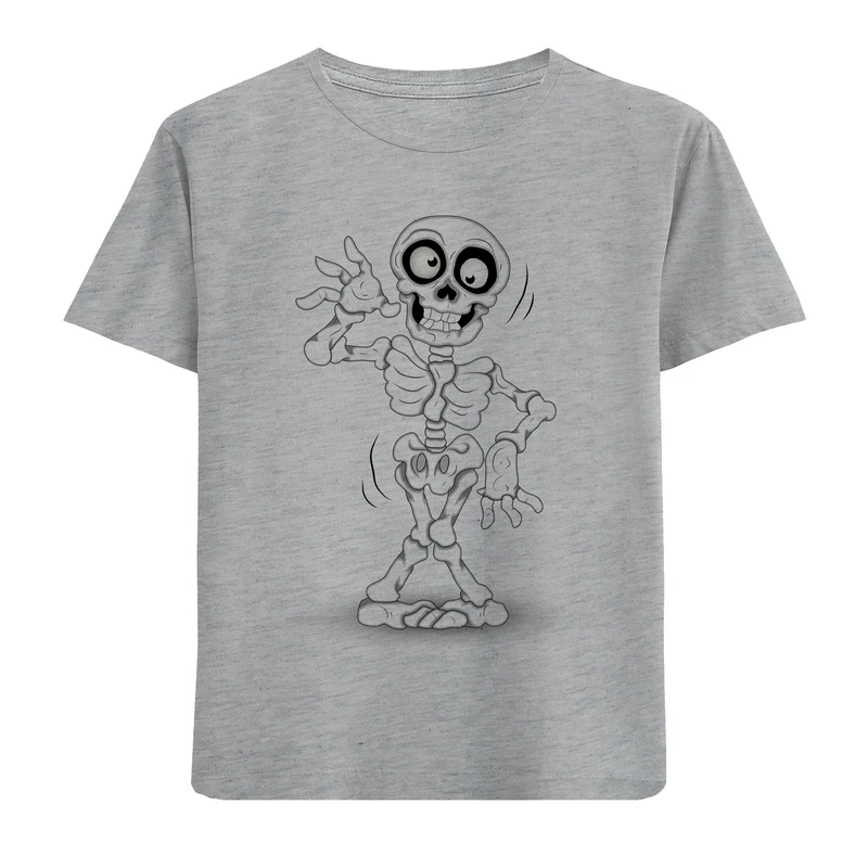 تیشرت آستین کوتاه پسرانه طرح اسکلت کد F34