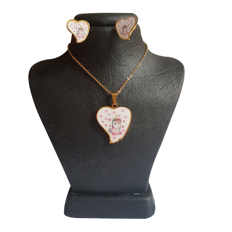 نیم ست دخترانه طرح اسب تک شاخ کد J8457 نیم ست دخترانه طرح اسب تک شاخ کد J8457