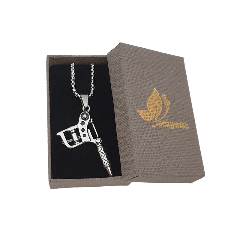 گردنبند لاکی ویش طرح دستگاه تاتو کد S-01 گردنبند لاکی ویش طرح دستگاه تاتو کد S-01