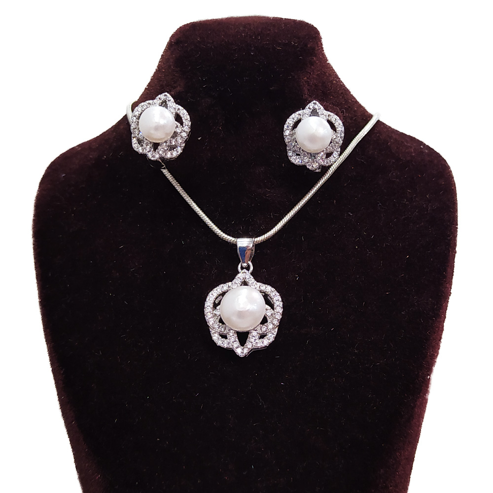 نیم ست نقره زنانه کد SR1107