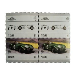 تمبر یادگاری طرح اتومبیل مدل JAGUAR کد TAM-102 مجموعه 4 عددی