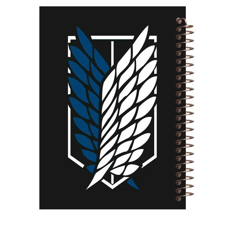 دفتر لغت 100 برگ طرح انیمه اتک اف تایتان مدل بال های آزادی کد W224