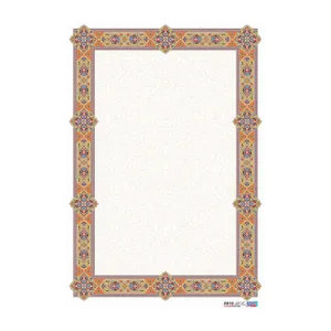 کاغذ تذهیب A6 خانه تذهیب مدل اسلیمی فرنگی کد 0810 بسته 100 عددی