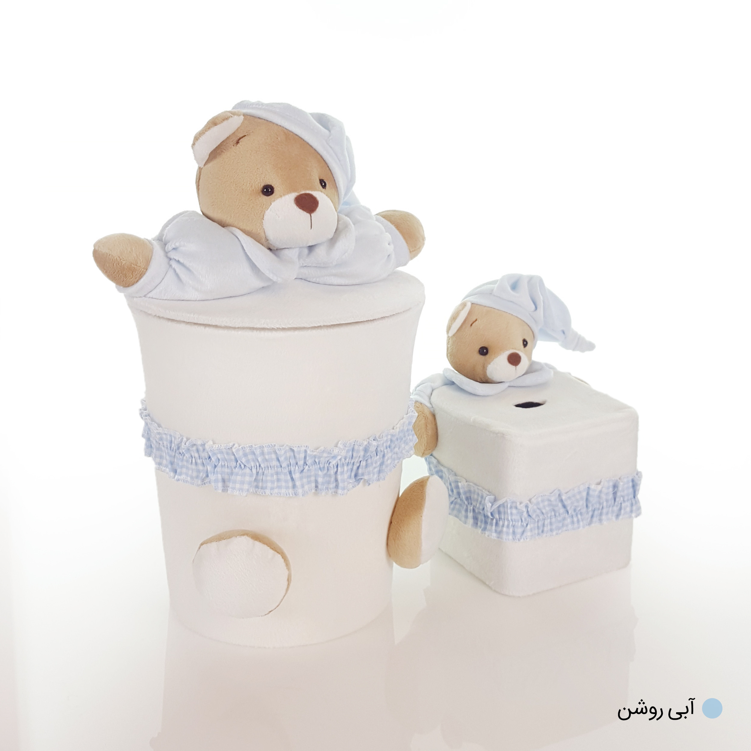 ست سطل و جادستمال اتاق کودک طرح خرس نانان مدل FBF