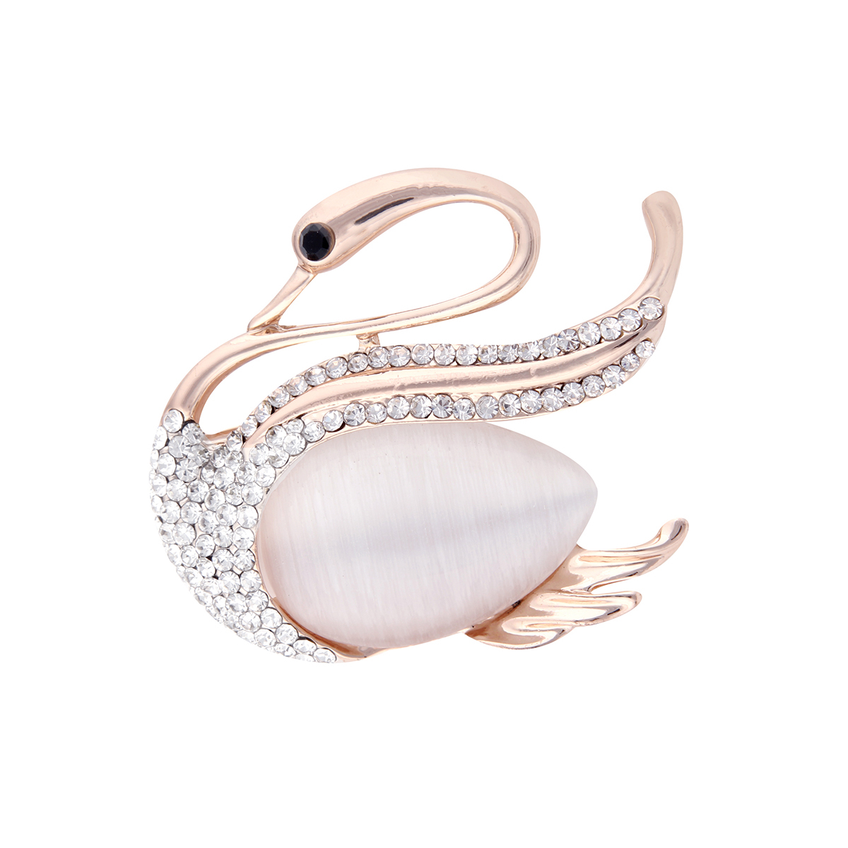 گل سینه زنانه طرح قو کد G1052