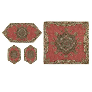 ست 4 تکه رومیزی ترمه جنوب یزد مدل ماهان کد RD4.4
