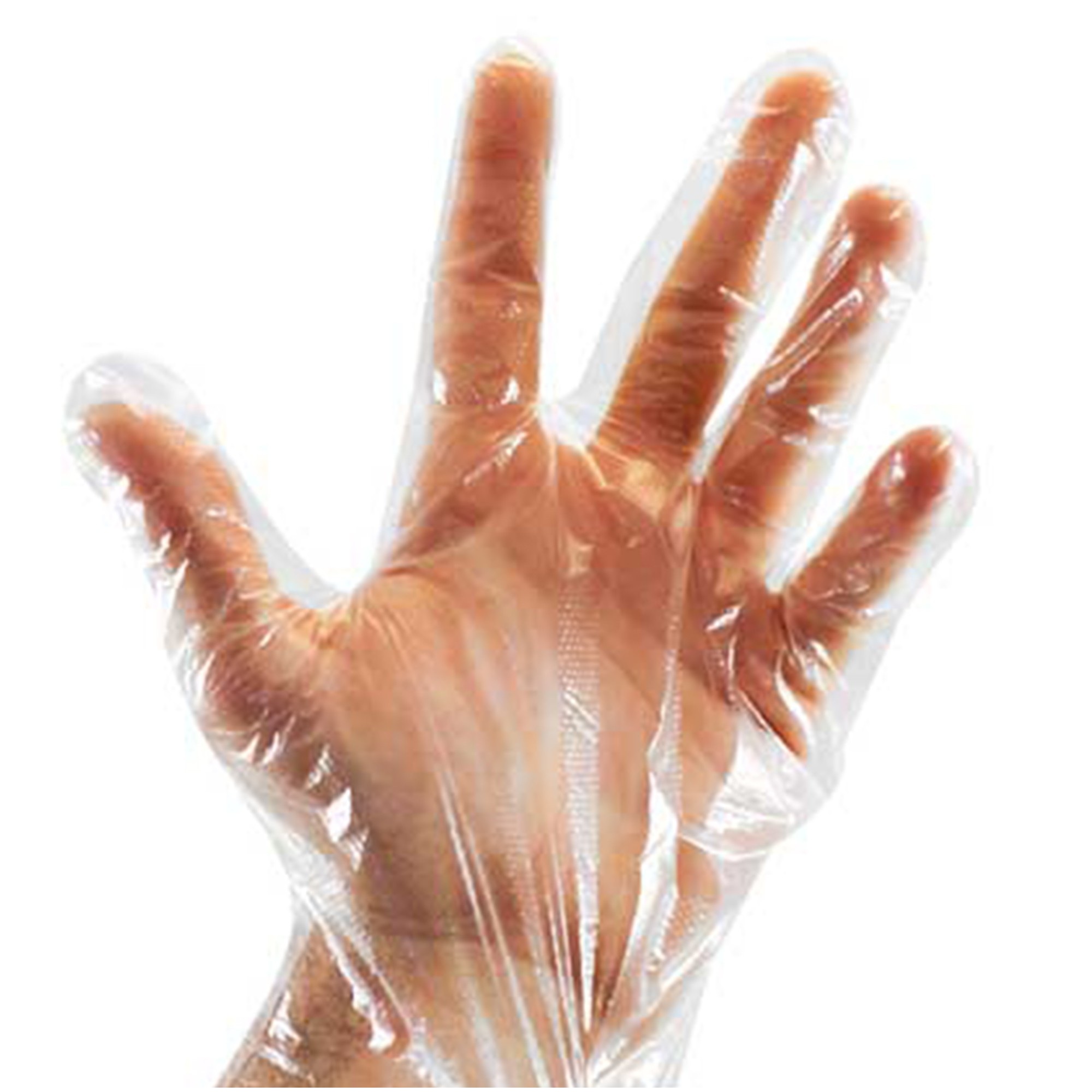 use and throw plastic hand gloves