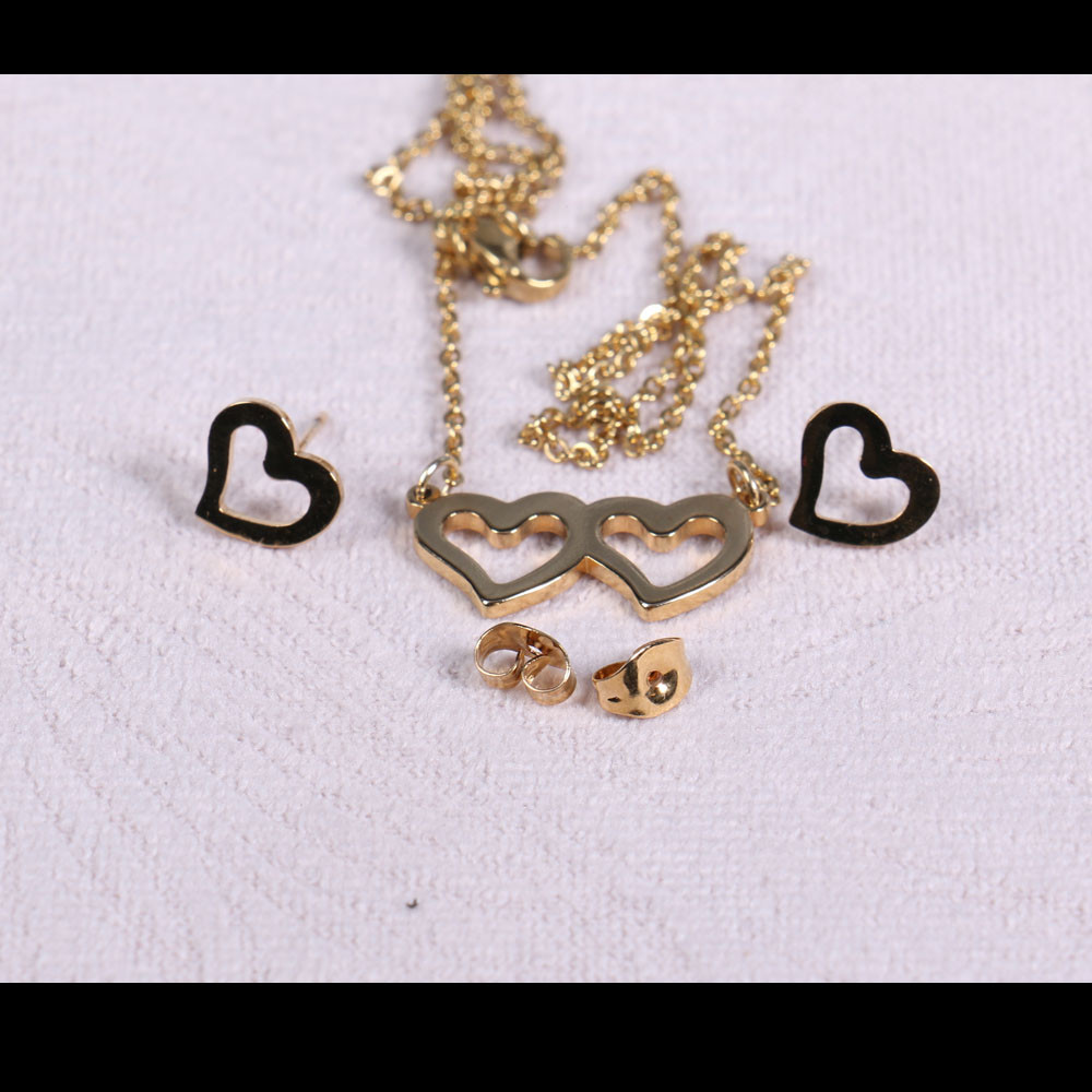 نیم ست دخترانه طرح قلب کد 13230