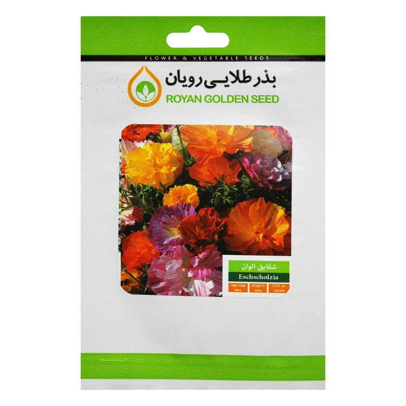 بذر گل شقایق الوان بذر طلایی رویان کد BZTR-021