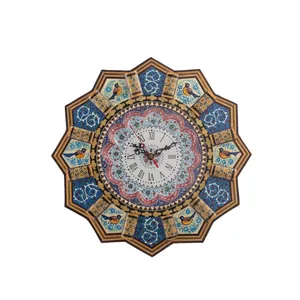 ساعت دیواری خاتم کاری طرح پرنده کد 4848