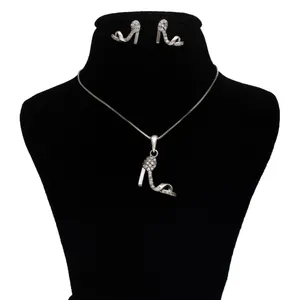 نیم ست نقره زنانه طرح کفش کد 323