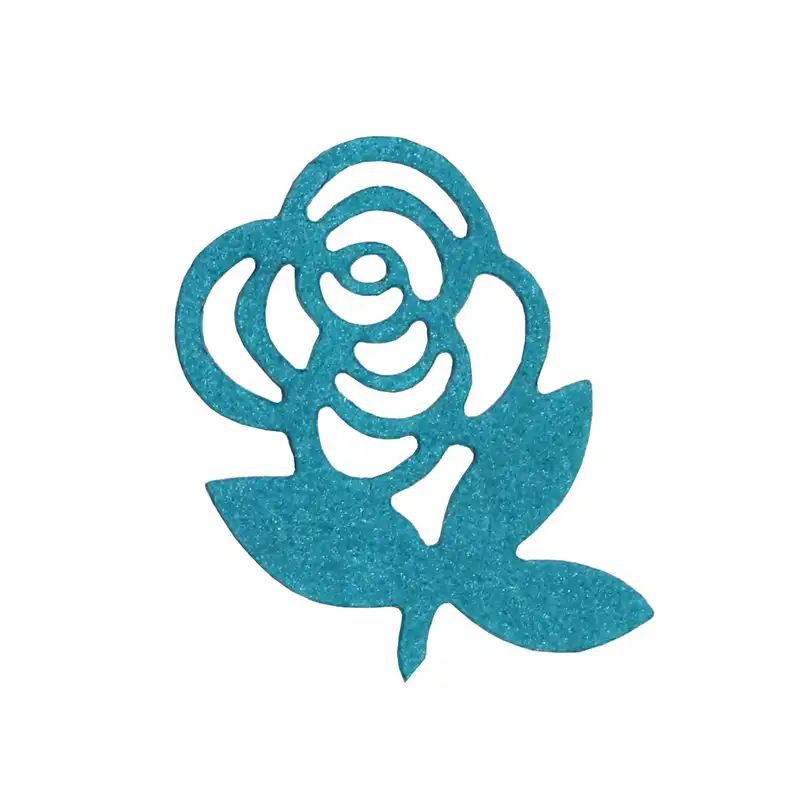 الگو نمد طرح گل رز مدل ONRoseB06 بسته 6 عددی