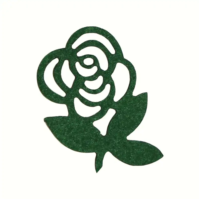 الگو نمد طرح گل رز مدل ONRoseG06 بسته 6 عددی