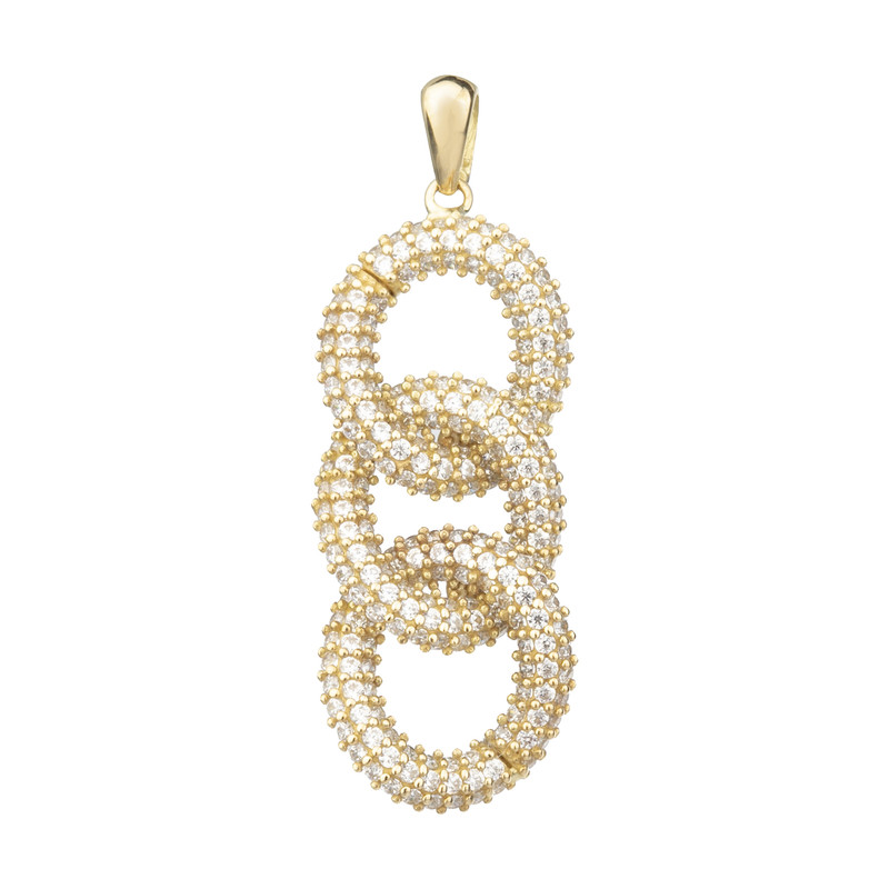 آویز گردنبند طلا 18 عیار زنانه میو گلد طرح  کارتیه کد N278