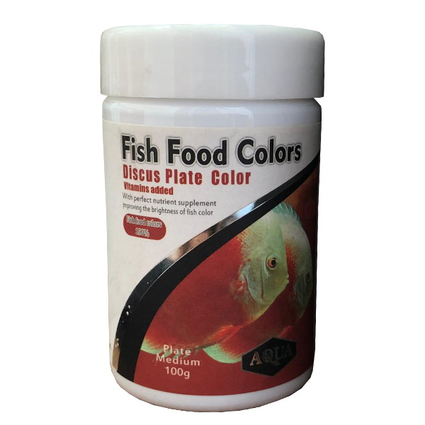 غذای ماهی آکوا مدل Discus plate color وزن 100گرم