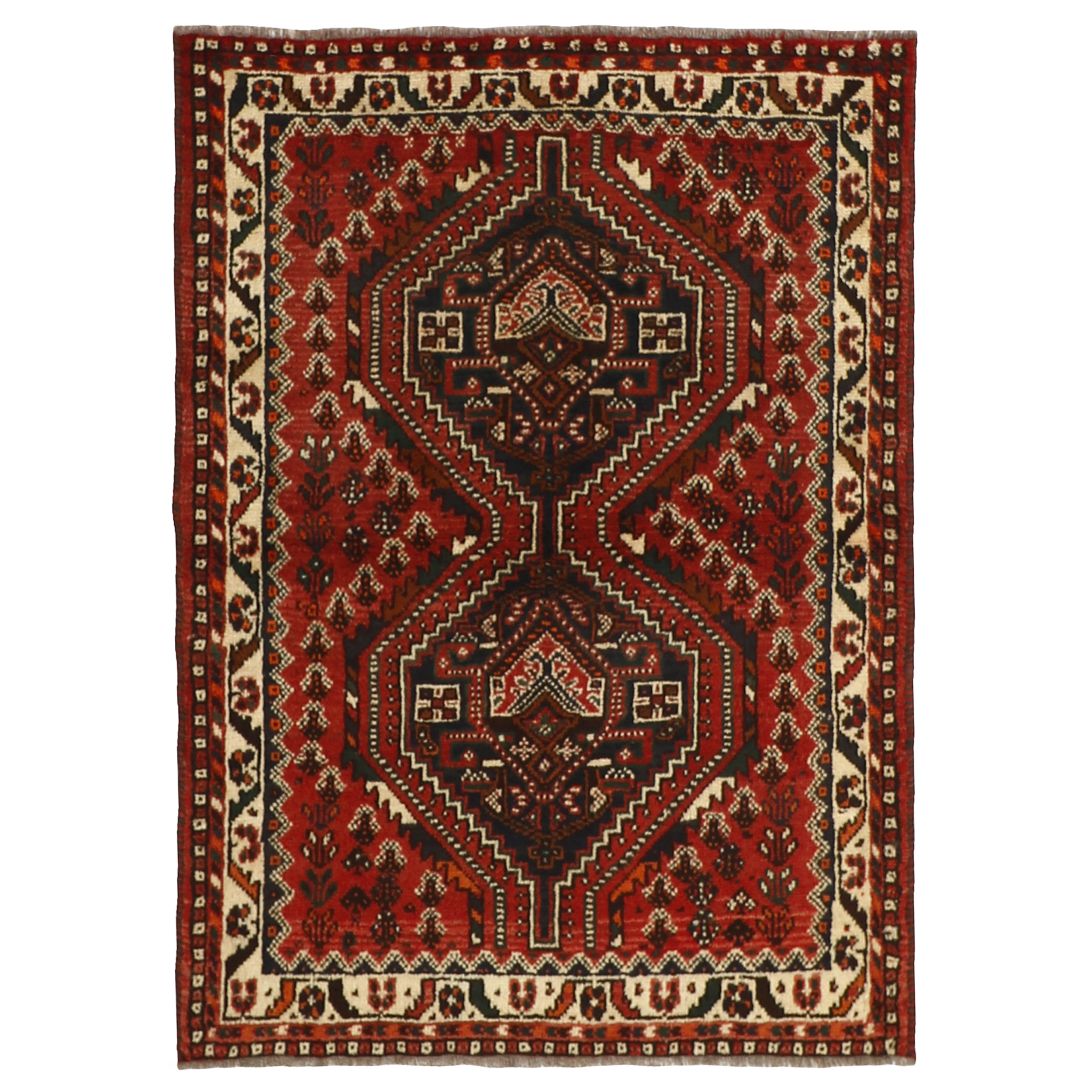 فرش دستبافت یک و نیم متری مدل شیراز ایلیاتی کد 483947