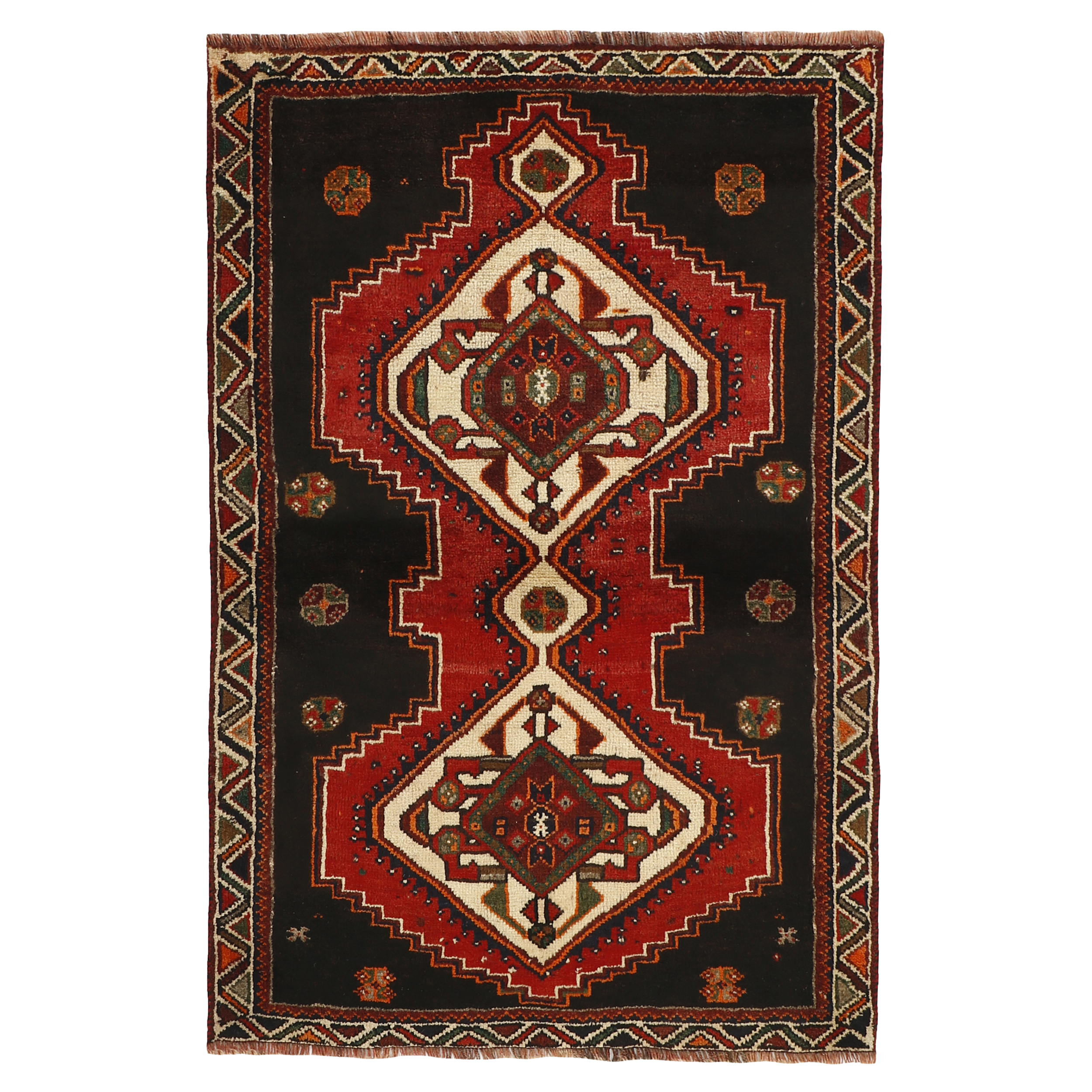 فرش دستبافت یک و نیم متری مدل شیراز ایلیاتی کد T494686