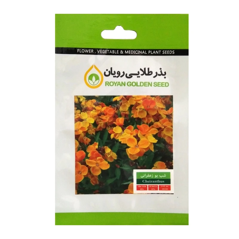 بذر گل شب بو زعفرانی بذر طلایی رویان مدل BZTR-007