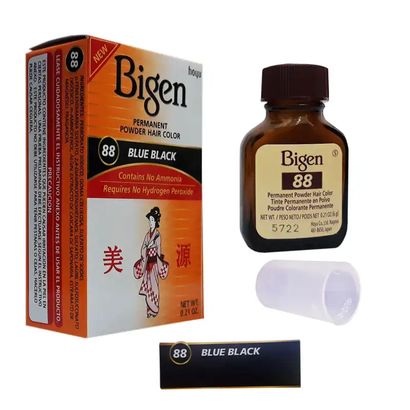 رنگ مو پودری بیگن شماره 88 وزن 6 گرم رنگ پر کلاغی