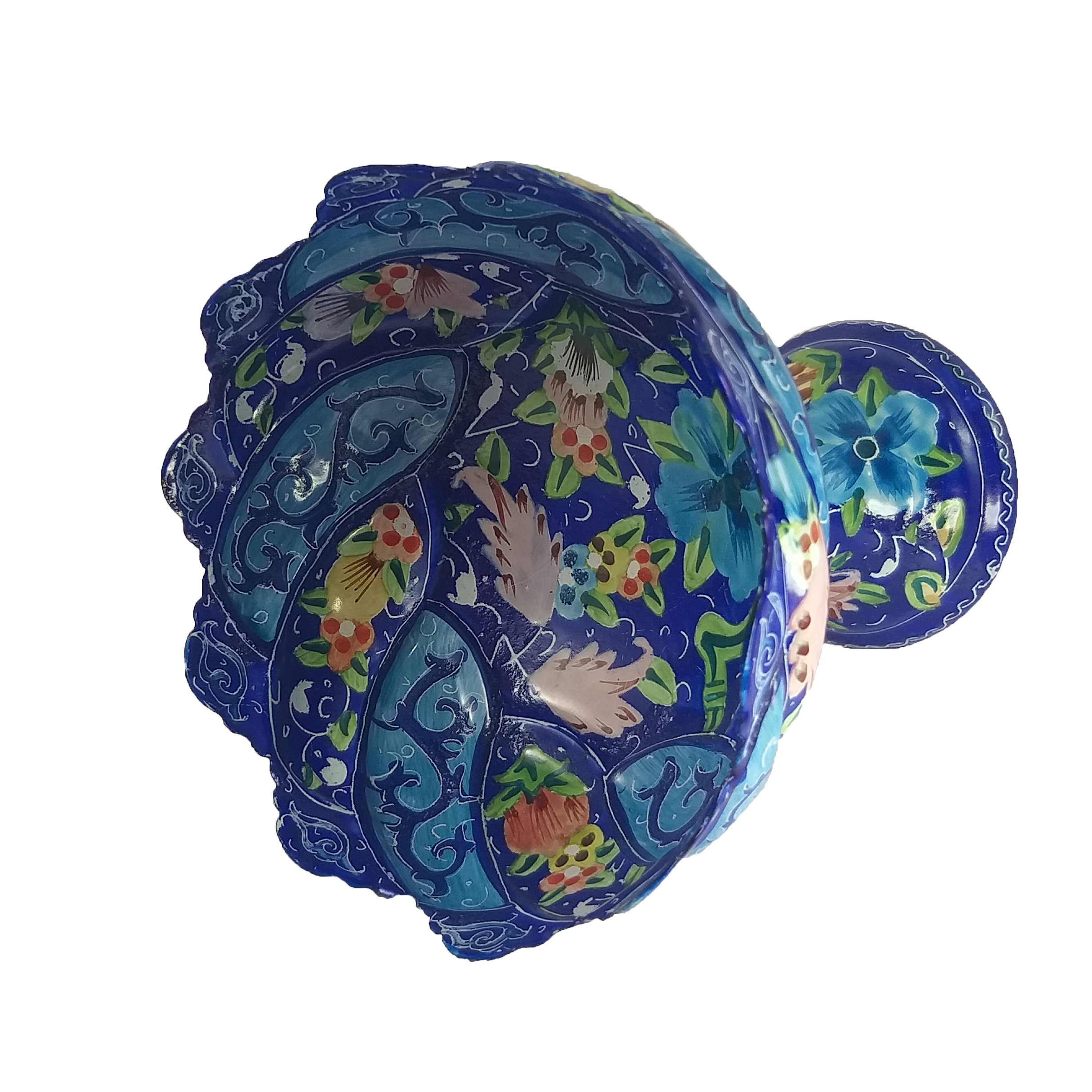 شکلات خوری میناکاری طرح گل بنفشه مدل u211