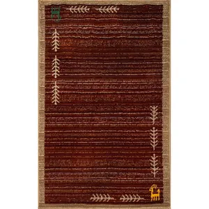 فرش ماشینی مهستان مدل کیلیم کد KILIM7 زمینه روناسی