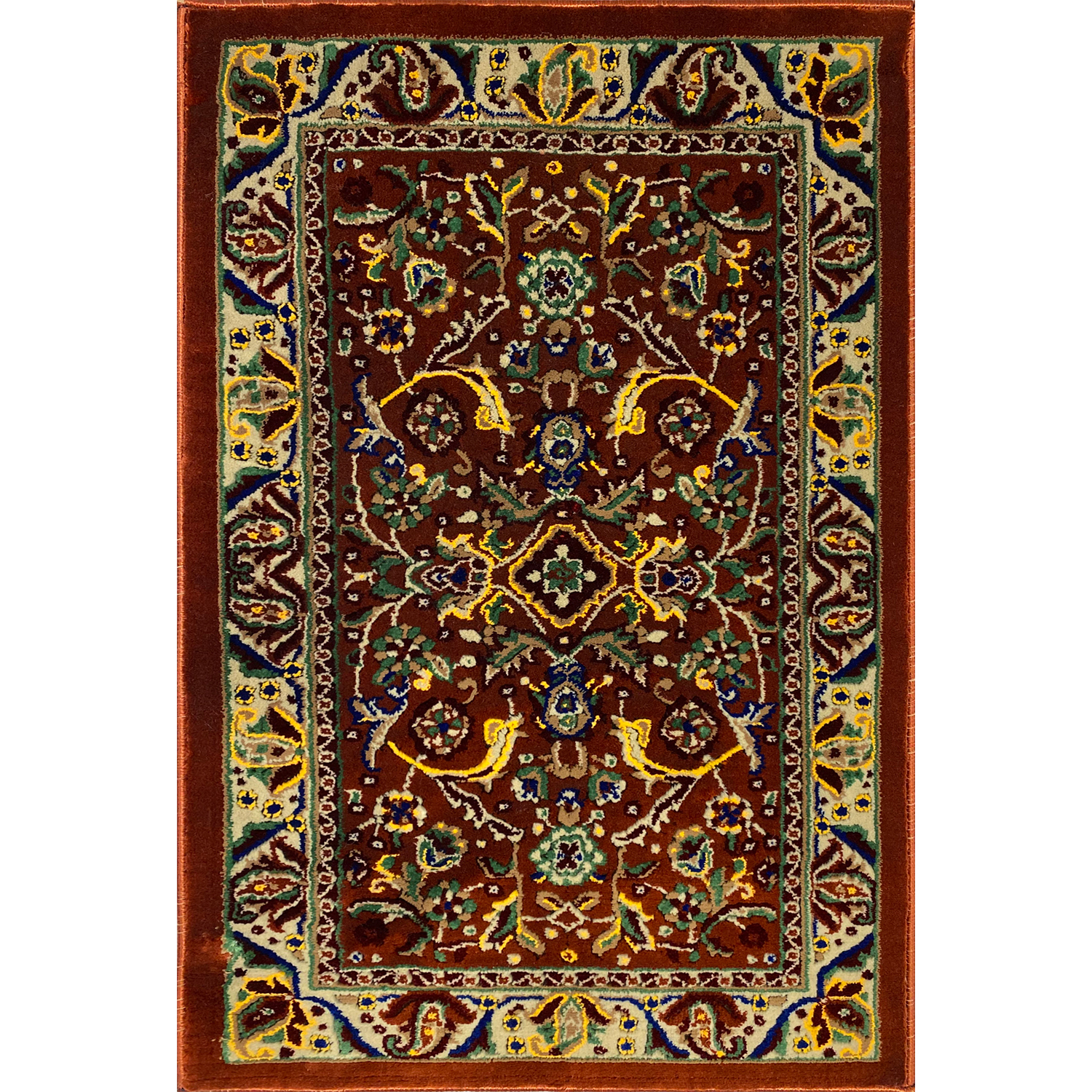 فرش ماشینی مهستان مدل کیلیم کد KILIM8 زمینه روناسی