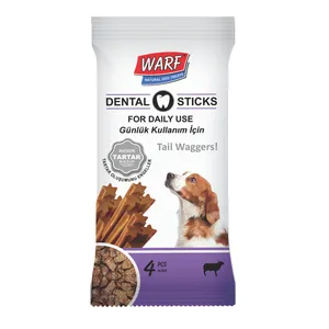 تشویقی سگ وارف مدل Dental Sticks Lamb وزن 70 گرم