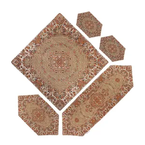 ست 5 تکه رومیزی ترمه مدل گل کد Flower110