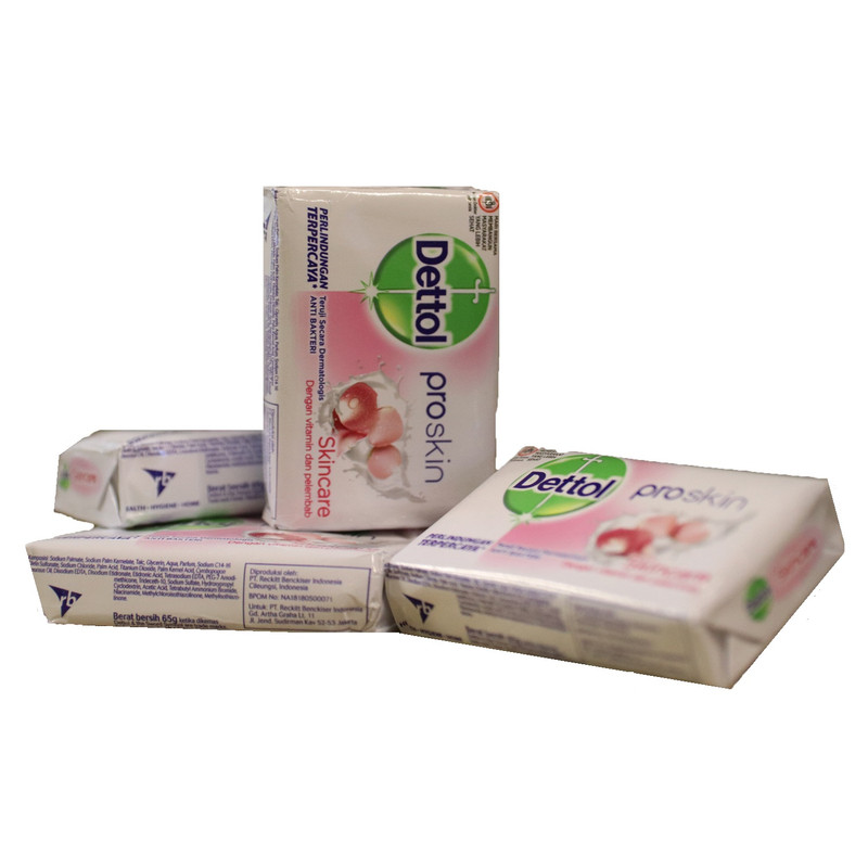 صابون ضدباکتری دتول مدل Proskin Skincare کد 3060917 وزن 65 گرم بسته 6 عددی