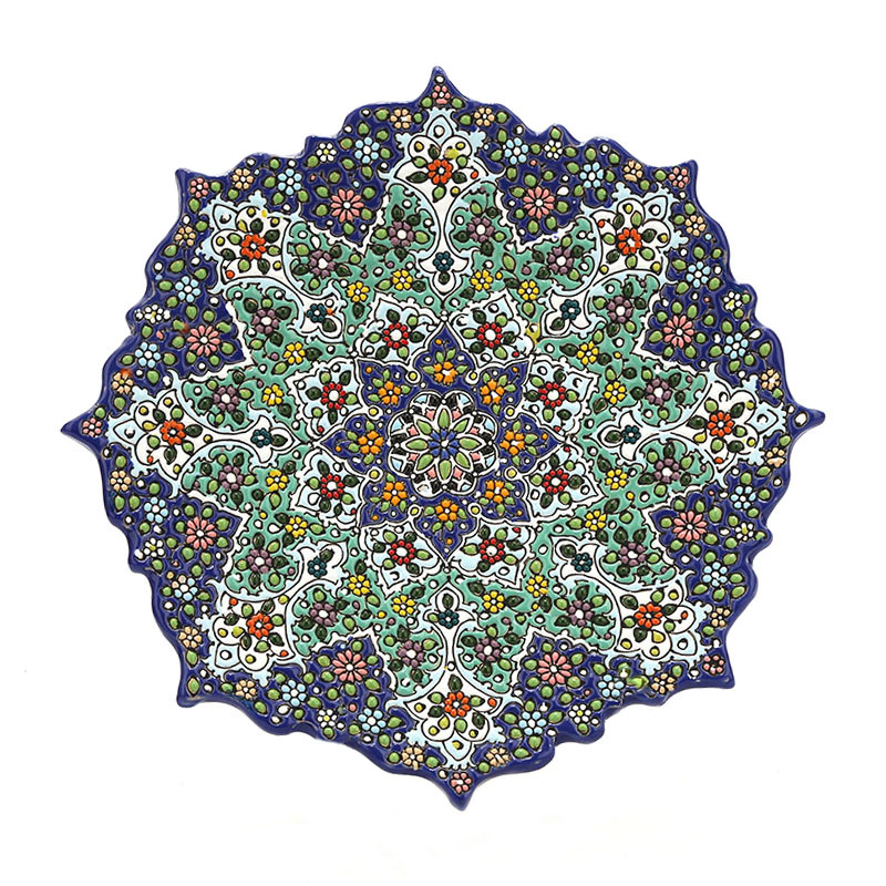 بشقاب میناکاری سفالی کد MI-003