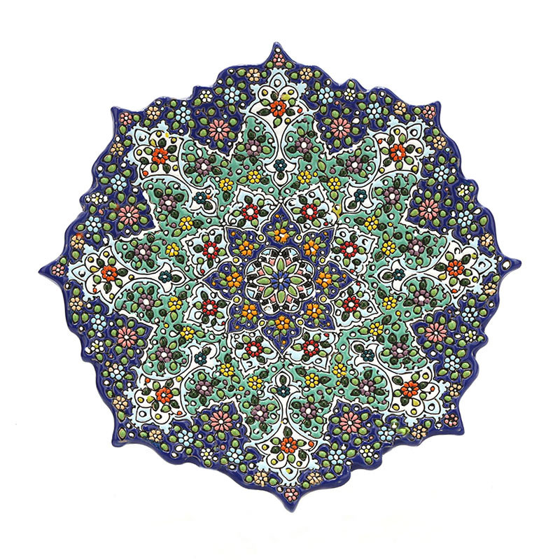 بشقاب میناکاری سفالی کد MI-003