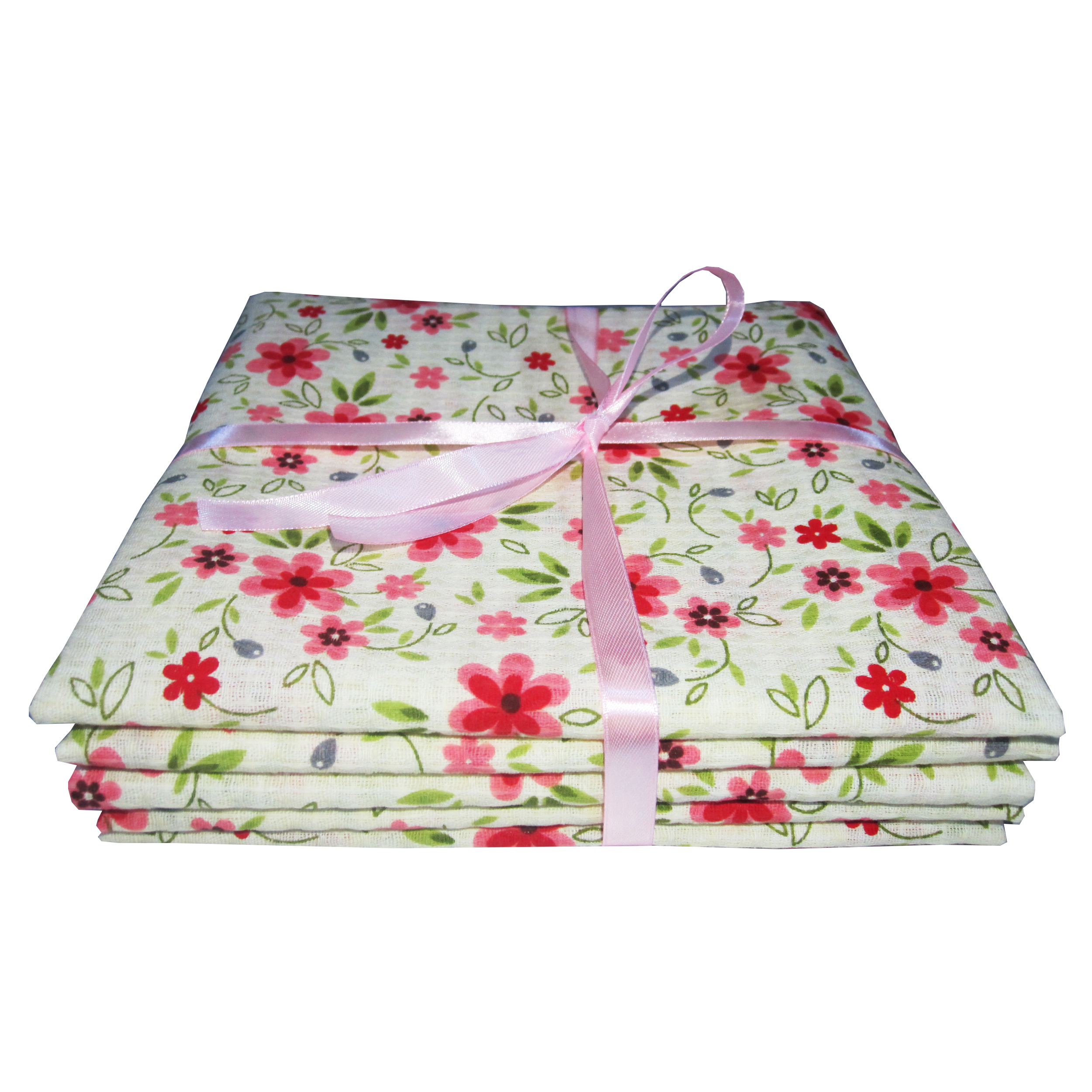 دستمال آشپزخانه طرح Flower01 بسته 5 عددی