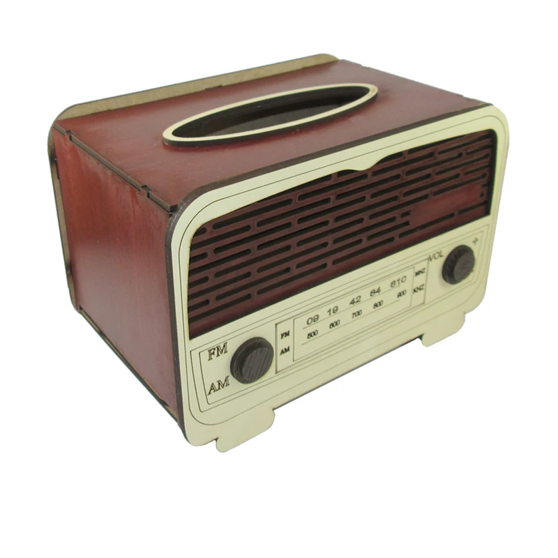 جعبه دستمال کاغذی طرح رادیو کد g1