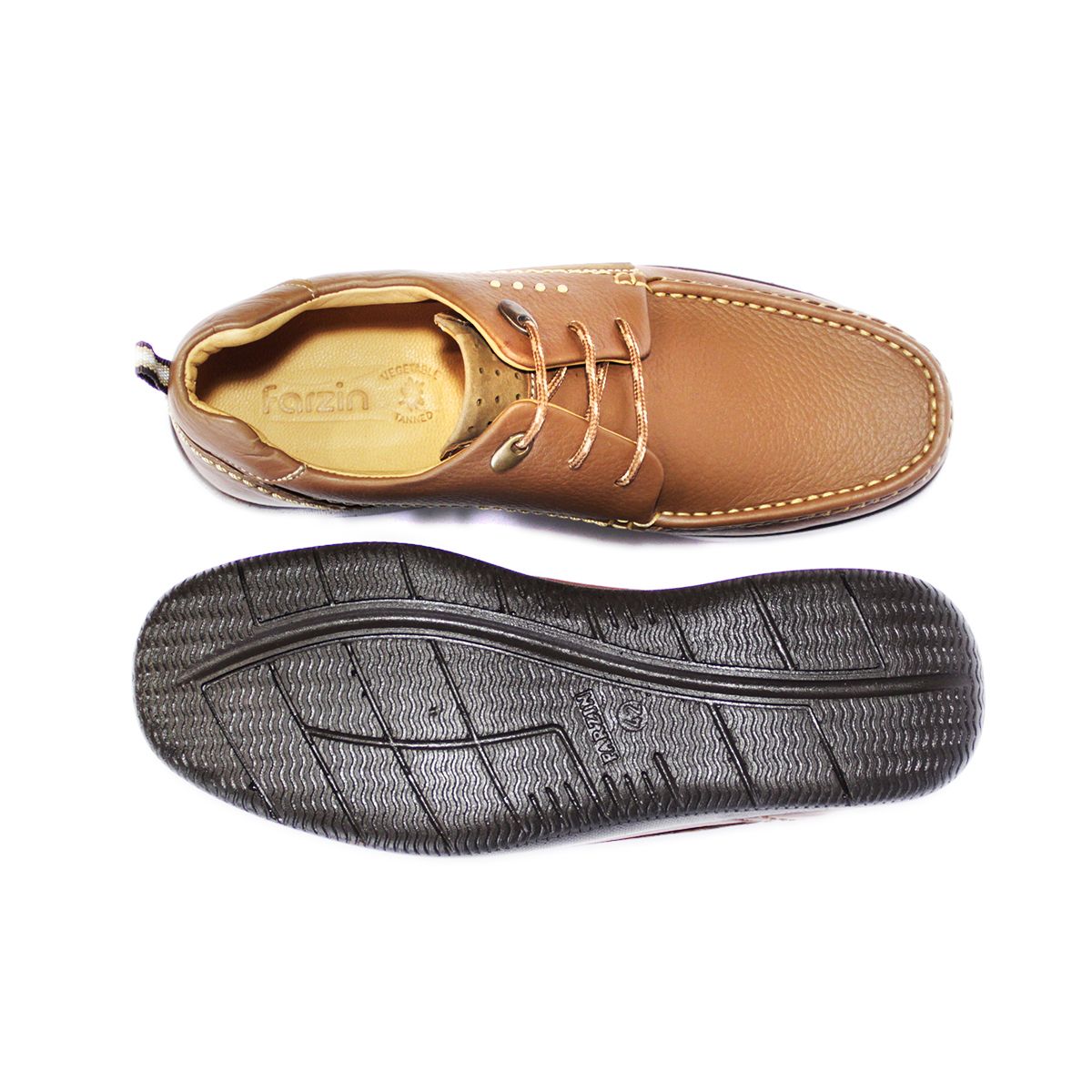 کفش روزمره مردانه فرزین کد kpbw 018 رنگ گردویی -  - 3