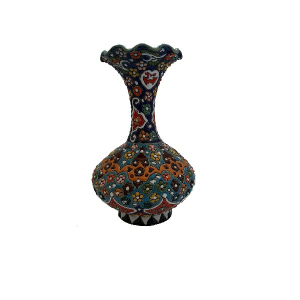 گلدان میناکاری سفالی طرح نگار کد 2853061