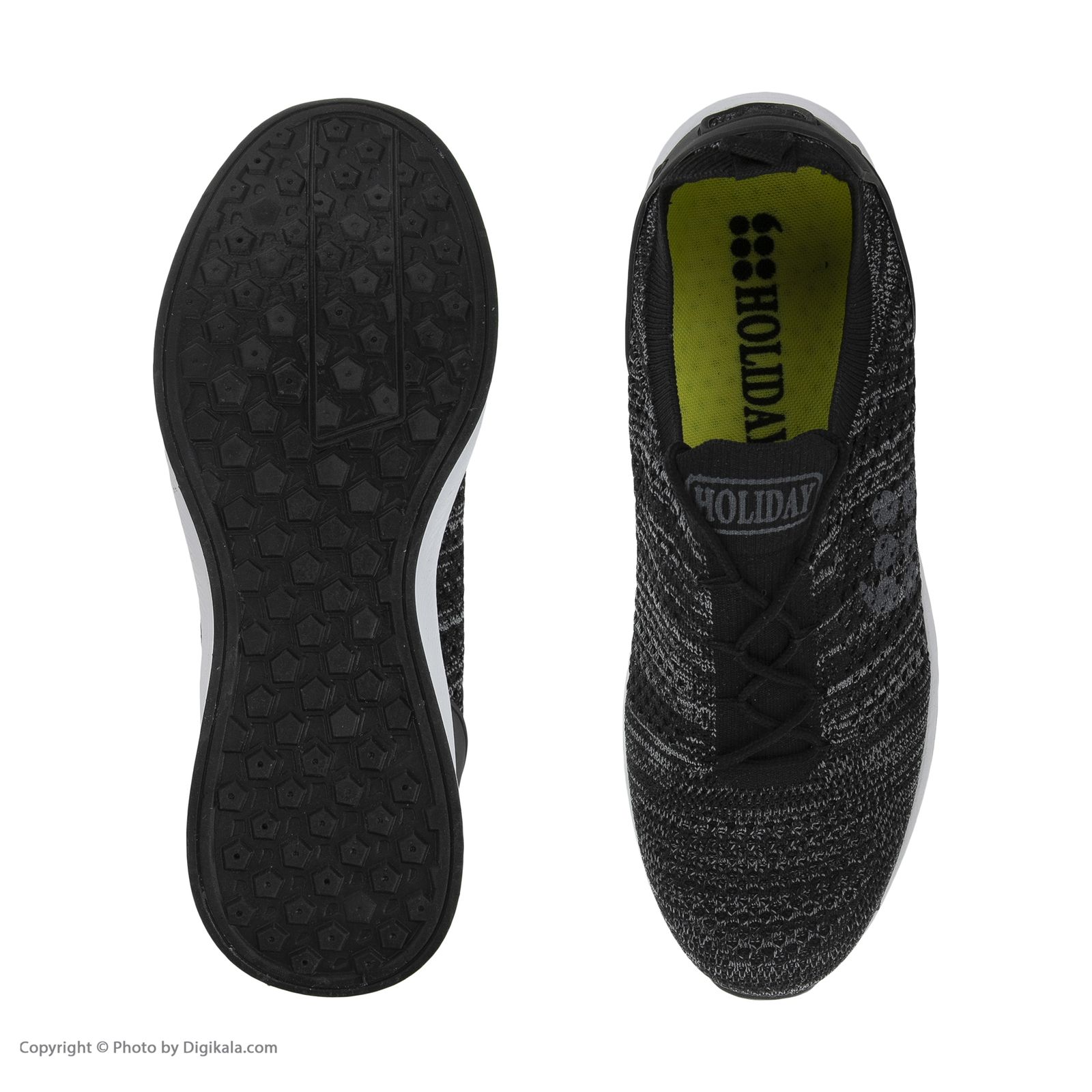 کفش ورزشی مردانه هالیدی مدل 244413-Black Melange -  - 4