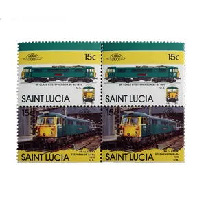  تمبر یادگاری طرح ترن مدل SAINTLUCIA مجموعه 4 عددی