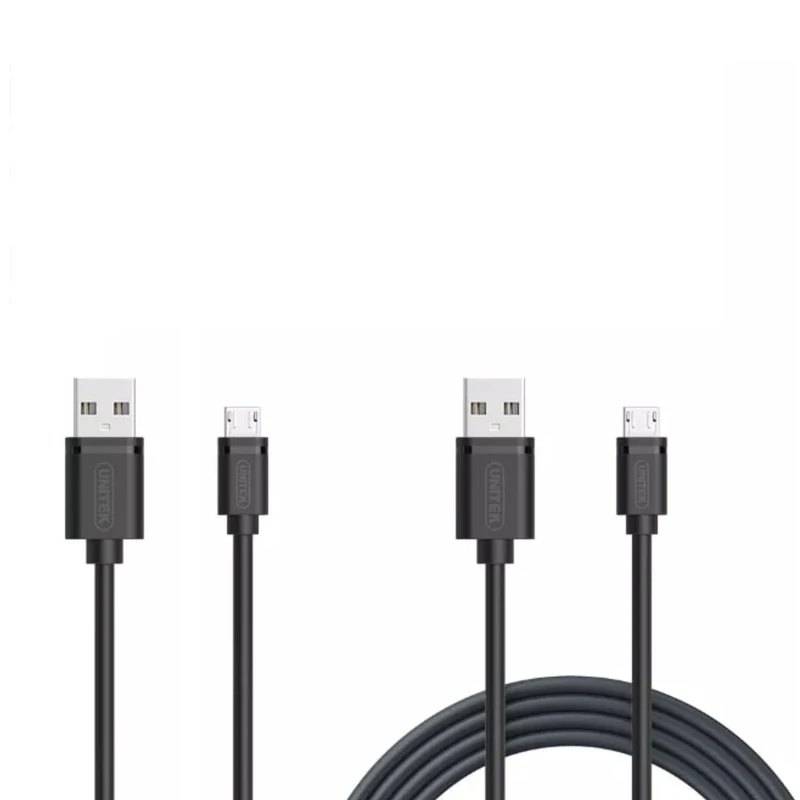 کابل تبدیل USB به microUSB یونیتک مدل Y-C4050BK مجموعه 2 عددی