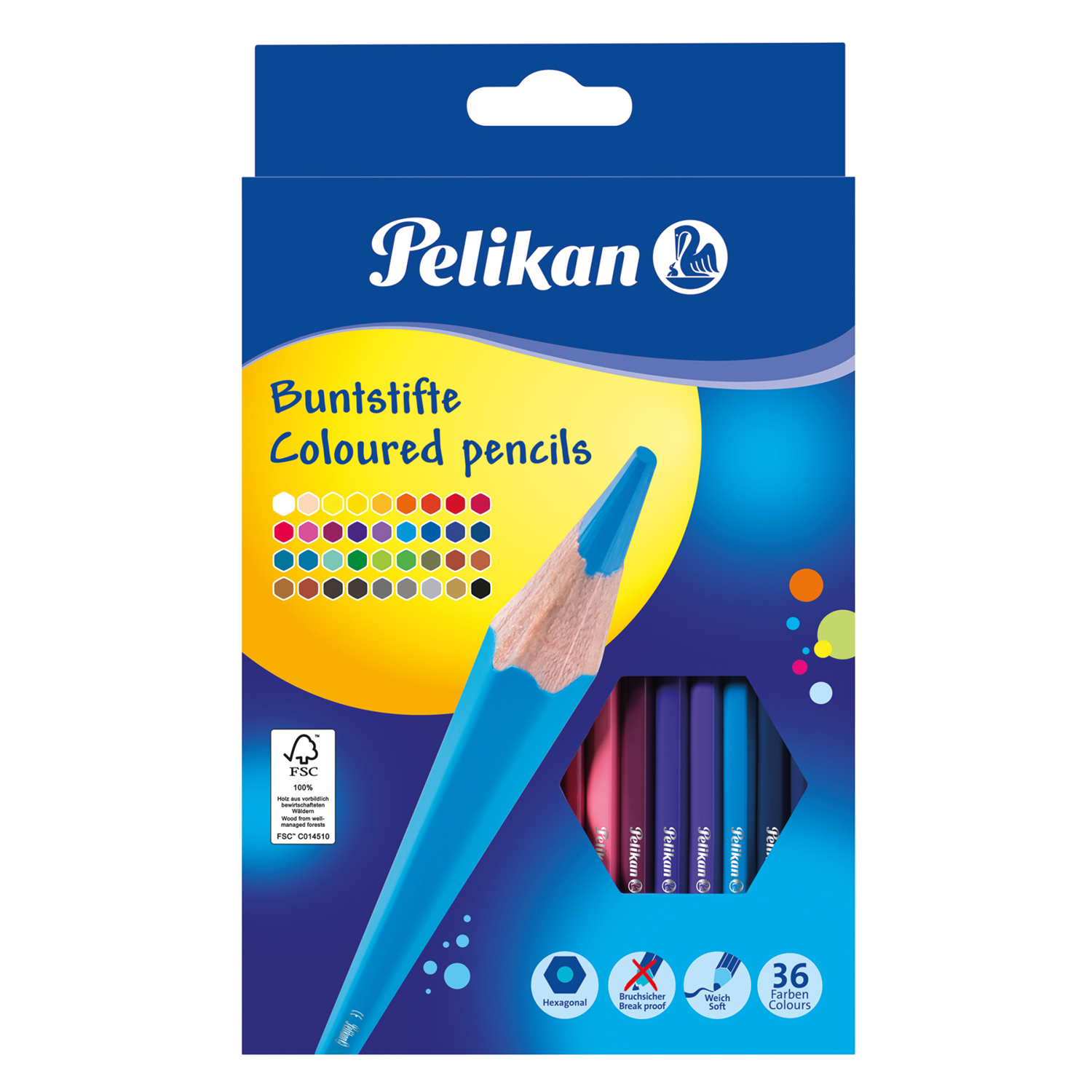 مداد رنگی 36 رنگ پلیکان کد 700139