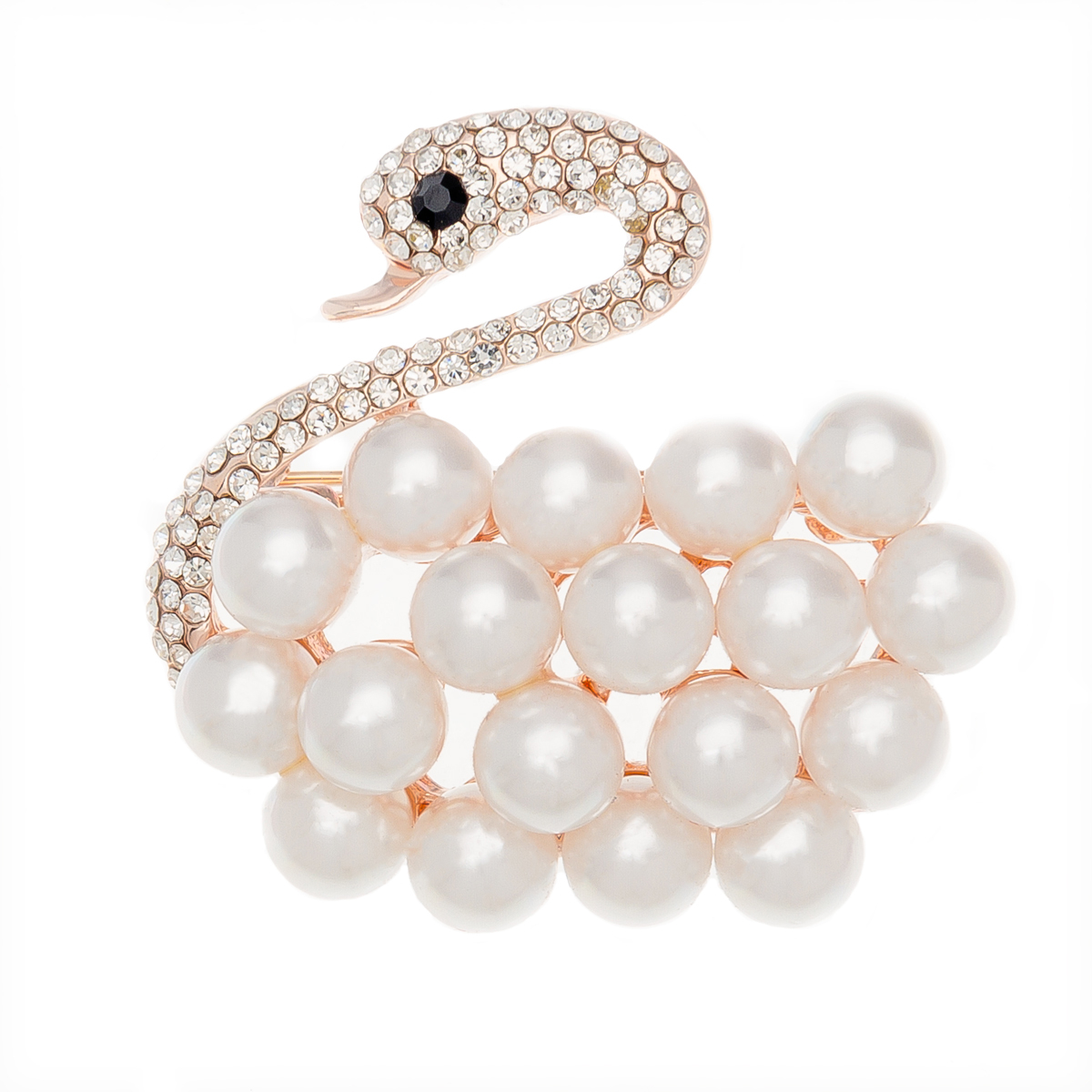 گل سینه زنانه طرح قو کد G1071