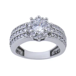 انگشتر نقره زنانه بازرگانی میلادی کد AWR-186